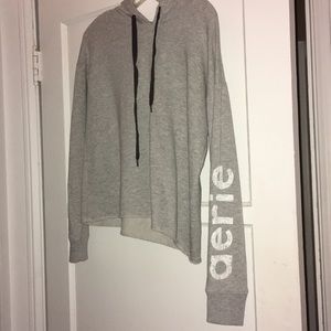 Cropped grey hoodie